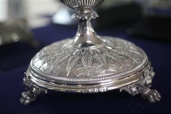 An ornate Victorian silver centrepiece by Horace Woodward & Co, London 1873, 103.6oz.